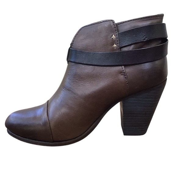 Rag & Bone Brown Leather Harrow Ankle Boots - Picture 5 of 10